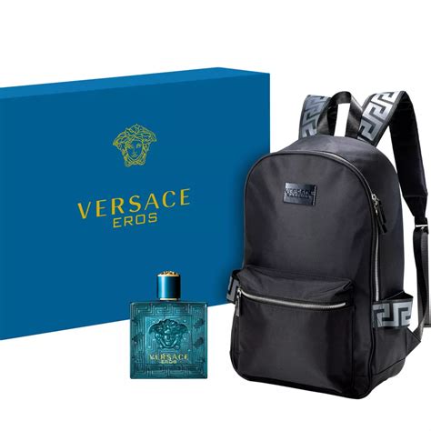 versace eros with backpack